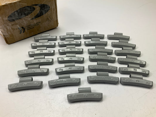 Plombco FNS45 45g 45 Gram Wheel Weights 1.59 Oz Each - 25 Pieces