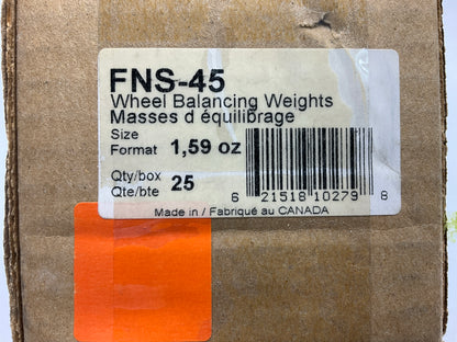 Plombco FNS45 45g 45 Gram Wheel Weights 1.59 Oz Each - 25 Pieces