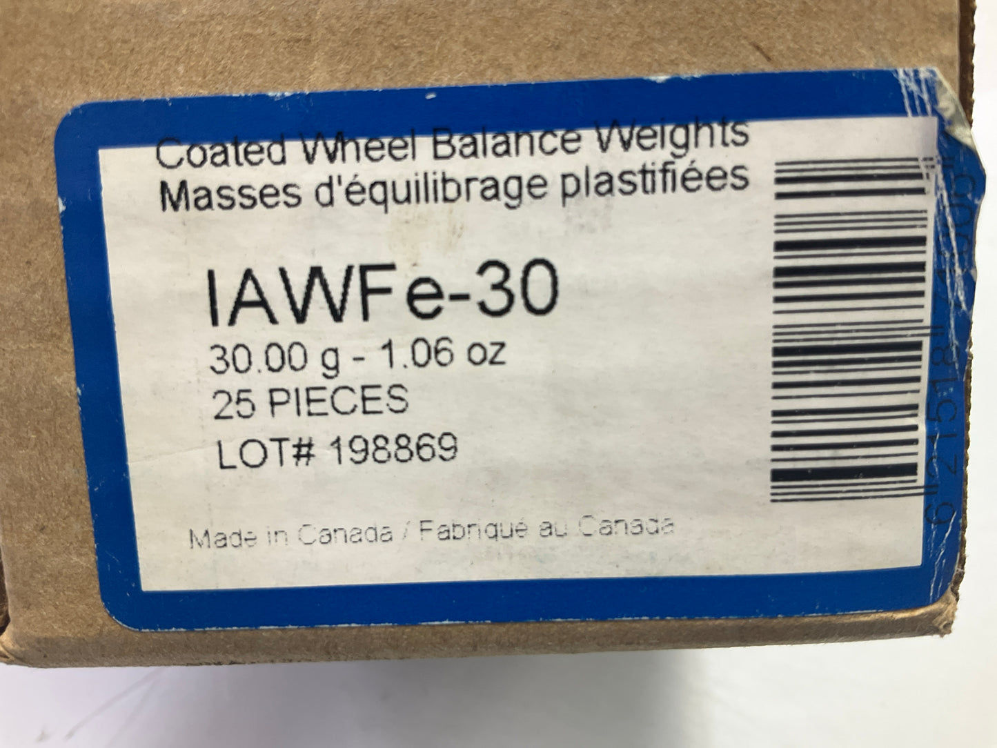 Plombco IAWFe30 Passenger Car Clip-on Steel Wheel Weight, IAWFe 30 Gram, 25 Pcs