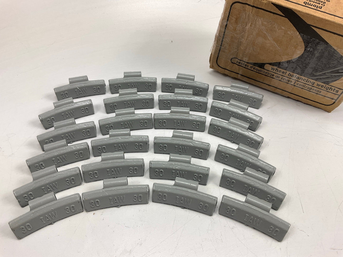 Plombco IAWS-30 Wheel Weights 30G, 1.06 Oz Each - Box Of 24