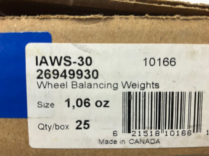 Plombco IAWS-30 Wheel Balancing Weights, 30 Grams - 25 Pcs
