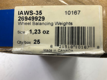 Plombco IAWS-35 35 Grams Wheel Balance Weights 1.23 Oz - Pack Of 25