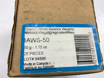 Plombco IAWS-50-25 Wheel Weights - 50 Grams, 1.75 Oz Each - Box Of 25