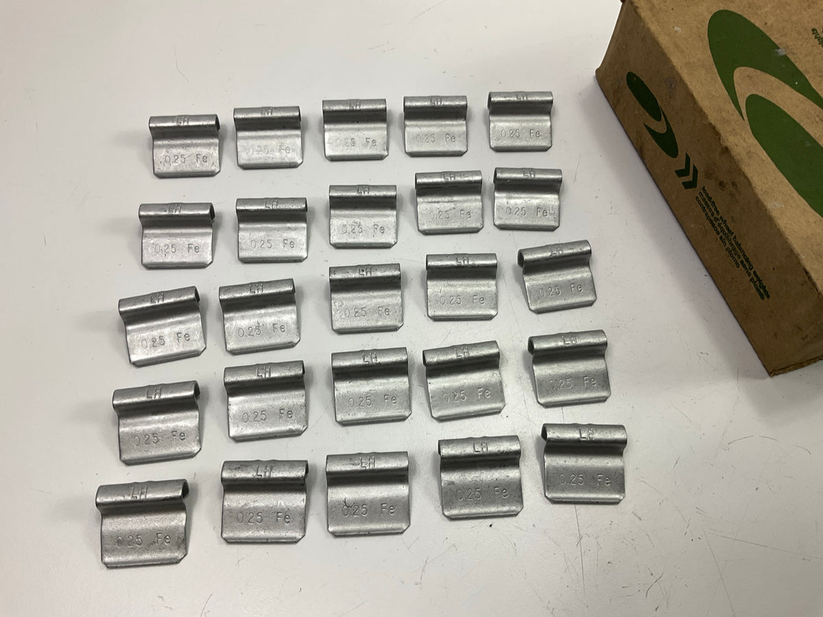 Plombco LHFE-0-25 1/4 Oz Wheel Weights 0.25 Oz, Box Of 25 Pcs