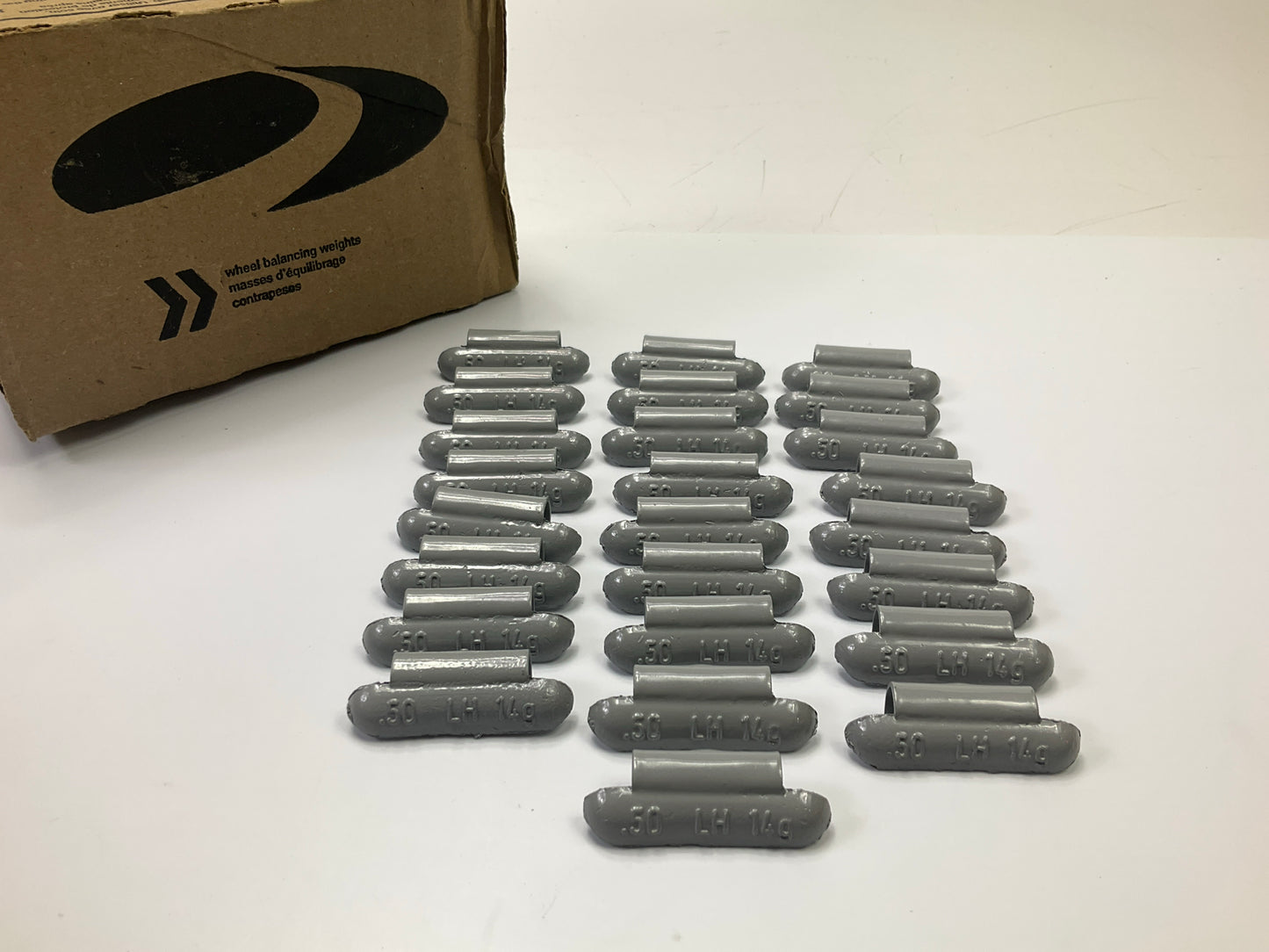 Plombco LHS-0-50 Wheel Weights LH-Series 0.50 Oz. Steel Wheel Weight - 25 / Pack