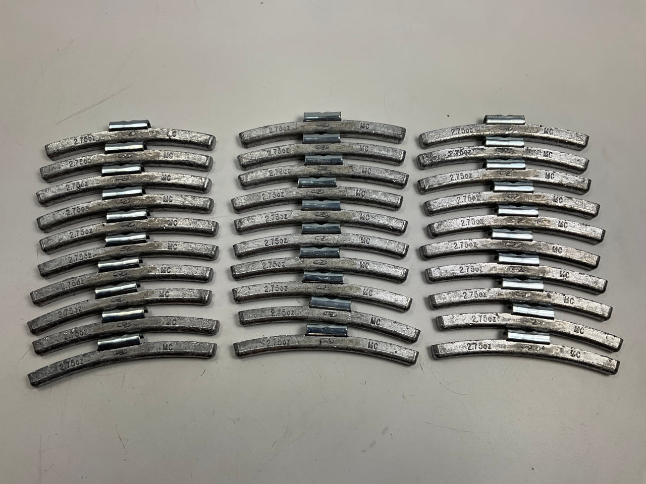 30 Pieces - Plombco MC-2-75 Wheel Weights - 78 Gram, 2.75 Oz Each