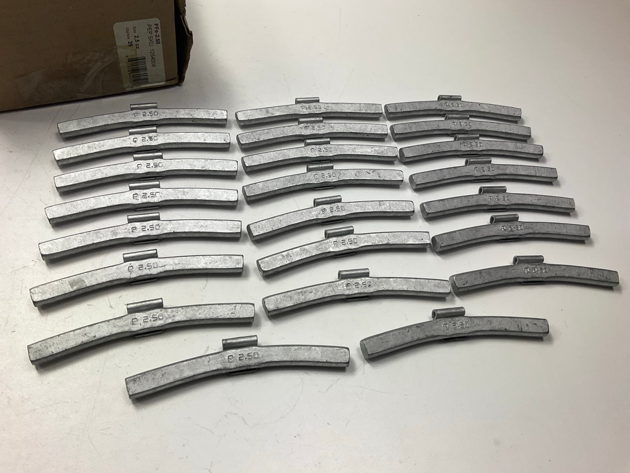 Plombco PFE-2-50 Wheel Balance Weights 2.50 Oz Each - 23 Pcs Total