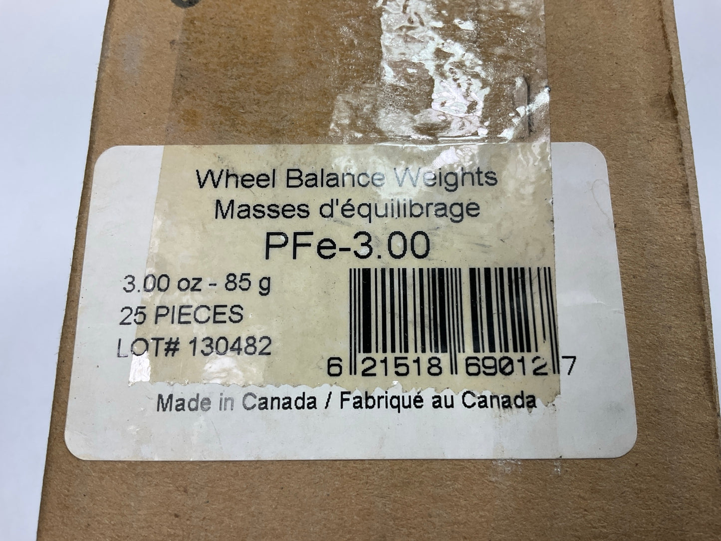 Plombco PFE-300 PFE Coated Steel 3 Oz. (85 Grams) Clip-On Wheel Weight, 25 / Pk