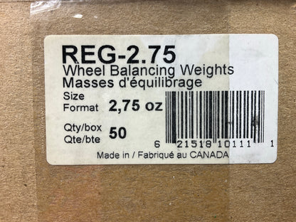 Plombco REG-2-75 Wheel Balancing Weights 2.75 Oz - Box Of 50