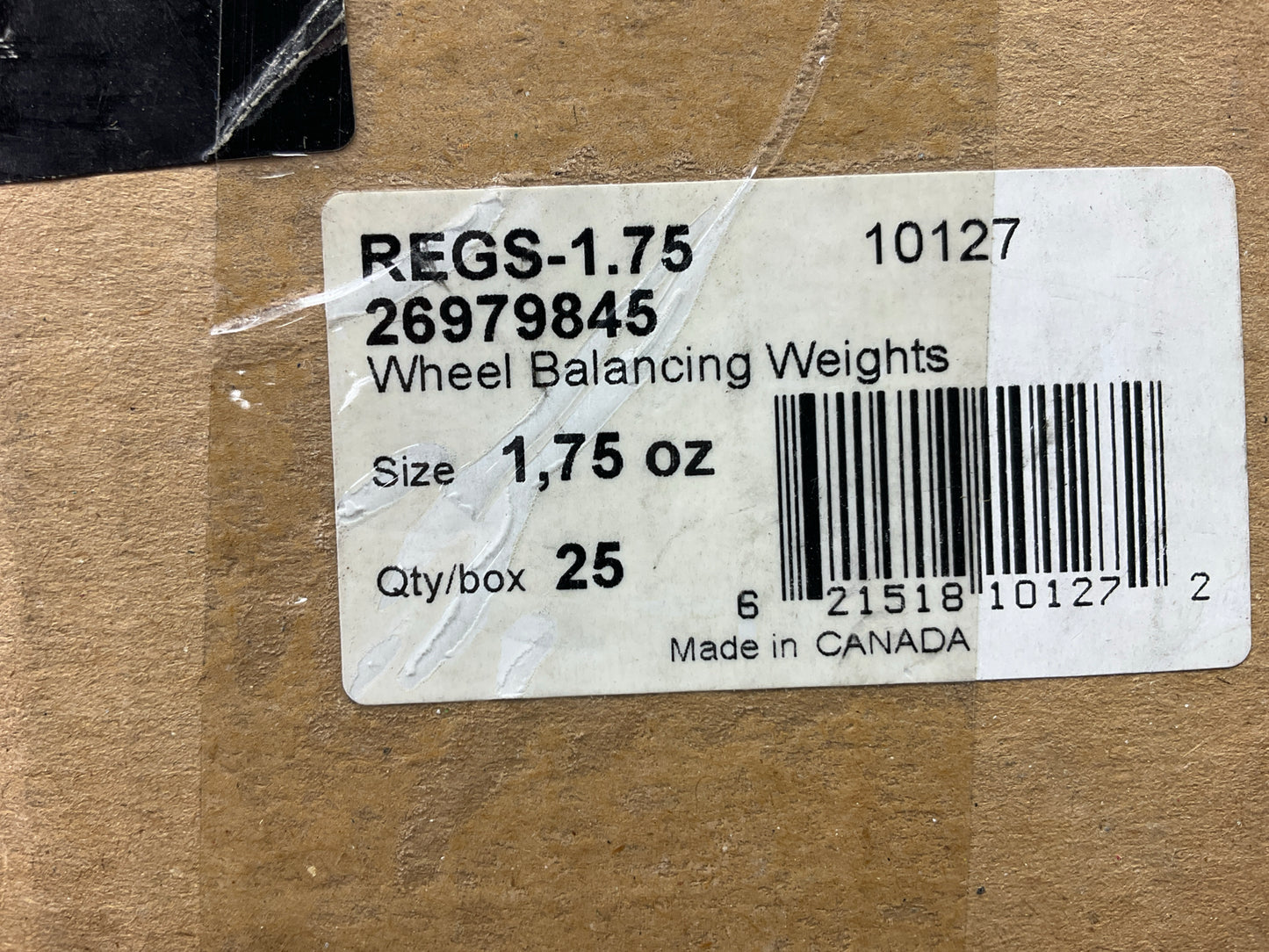 25 Pcs - Plombco REGS-1-75 Wheel Weights 1.75 Oz Each