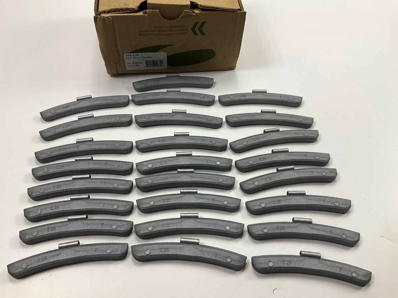 Plombco TPS-2-25 Wheel Balancing Weights - 2.25 Oz Each - Box Of 25 Pcs