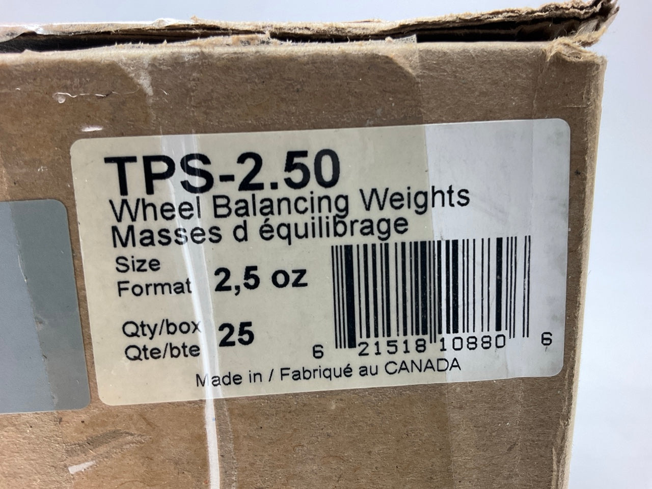 Plombco TPS-2-50-25 Wheel Balancer Weights - 2.5 Oz Each, Pack Of 20 Pcs