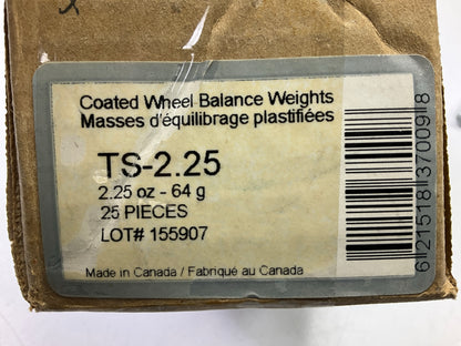 Plombco TS-2-25 Wheel Weights 2.25 Oz Each - Box Of 25