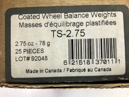 Plombco TS-2-75 Wheel Weights 2.75 Oz Each - Box Of 25