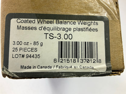 Plombco TS-3-00 Wheel Balancing Weights, 3 Oz Each - 25 Pcs