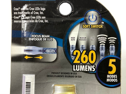Police Security 99639 Zephyr Flashlight 260 Lumen Cree LED, Use (2) AA Batteries