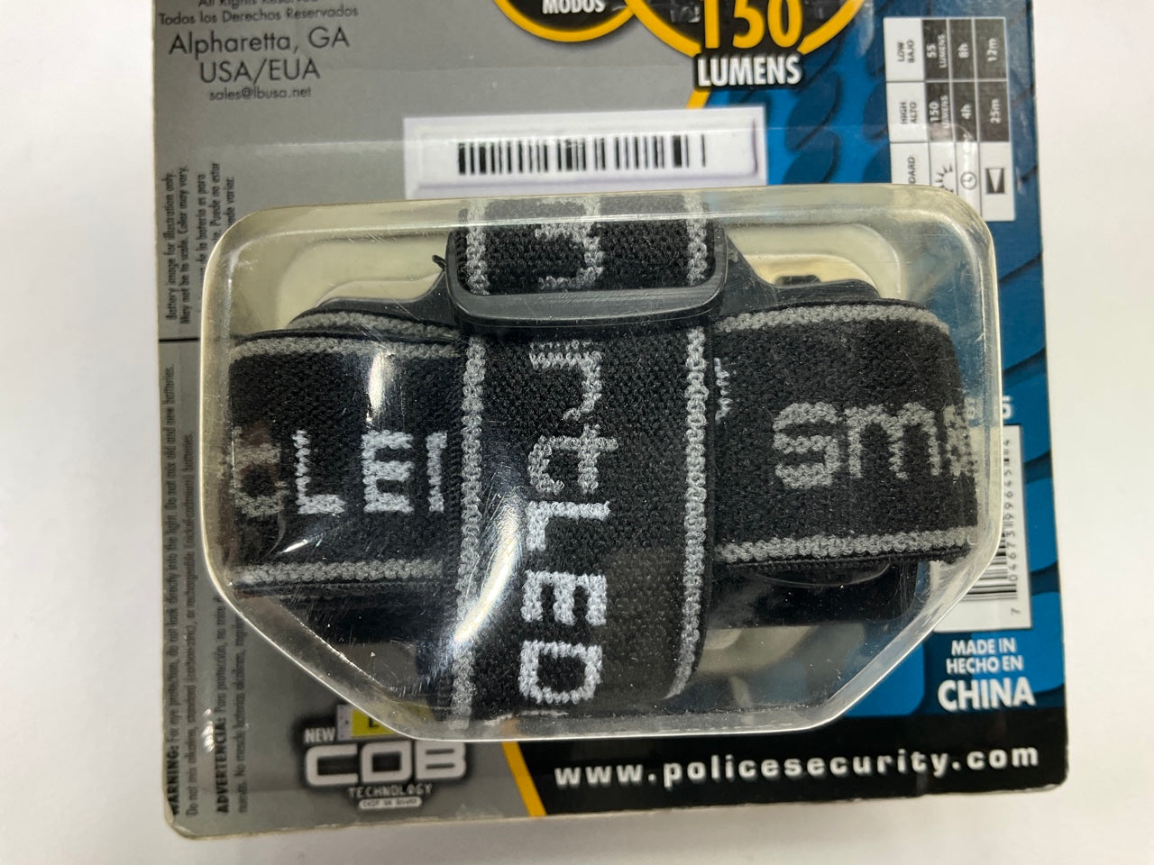 Police Security 99645 LED Headlamp - 55-150 Lumens, Takes AAA Batteries