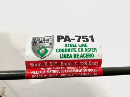 (5) Poly Armour PA-751 PVF Coated Steel Brake Line: 51'' Long, 6mm Diameter