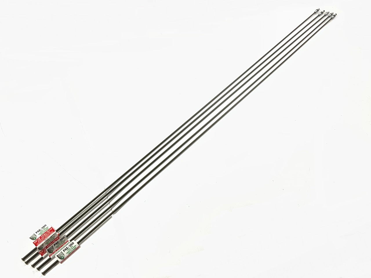 (5) Poly Armour PAE360 PVF Coated Steel Brake Line: 60'' Long, 3/16'' Dia, M10x1.0