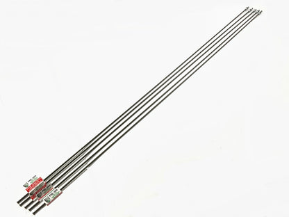 (5) Poly Armour PAE360 PVF Coated Steel Brake Line: 60'' Long, 3/16'' Dia, M10x1.0