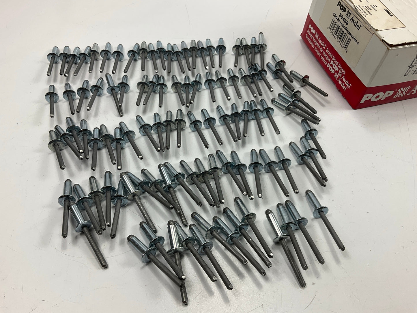 Avdel Plated Steel Rivets SD88, 1/4'' Rivet Diam., 3/8''-1/2'' Grip Range 100 /pack