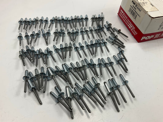 Avdel Plated Steel Rivets SD88, 1/4'' Rivet Diam., 3/8''-1/2'' Grip Range 100 /pack
