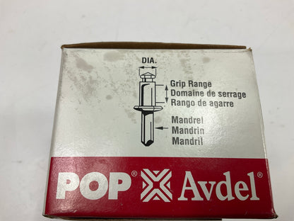 Pop Avdel 59490 Pop Rivets - 1/4'' To 3/8'' Grip Range, Aluminum, 3/16 D., 100/Box