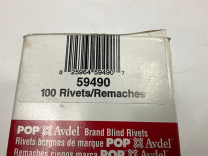Pop Avdel 59490 Pop Rivets - 1/4'' To 3/8'' Grip Range, Aluminum, 3/16 D., 100/Box