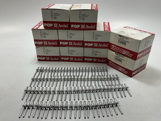 1000 Pcs POP Avdel 59499 Blind Aluminum Rivet 1/4'' Diameter 1/4''-3/8'' Grip Range