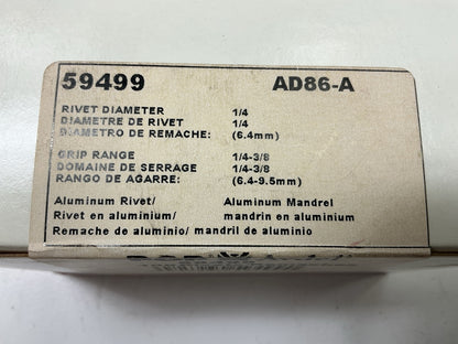 1000 Pcs POP Avdel 59499 Blind Aluminum Rivet 1/4'' Diameter 1/4''-3/8'' Grip Range