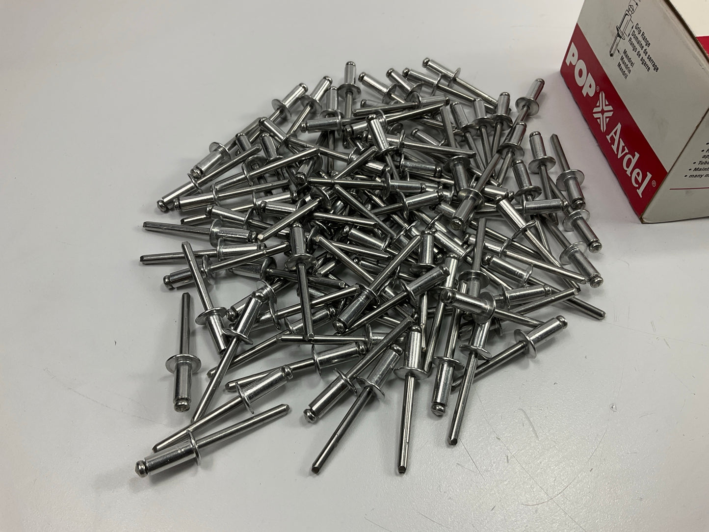 POP Avdel 59499 Blind Aluminum Rivet 1/4'' Diameter 1/4''-3/8'' Grip Range 100 Pcs