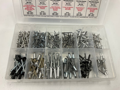 Pop Avdel 60980 POP Rivet Body Shop Assorment Kit, 12 Varieties Of Rivets