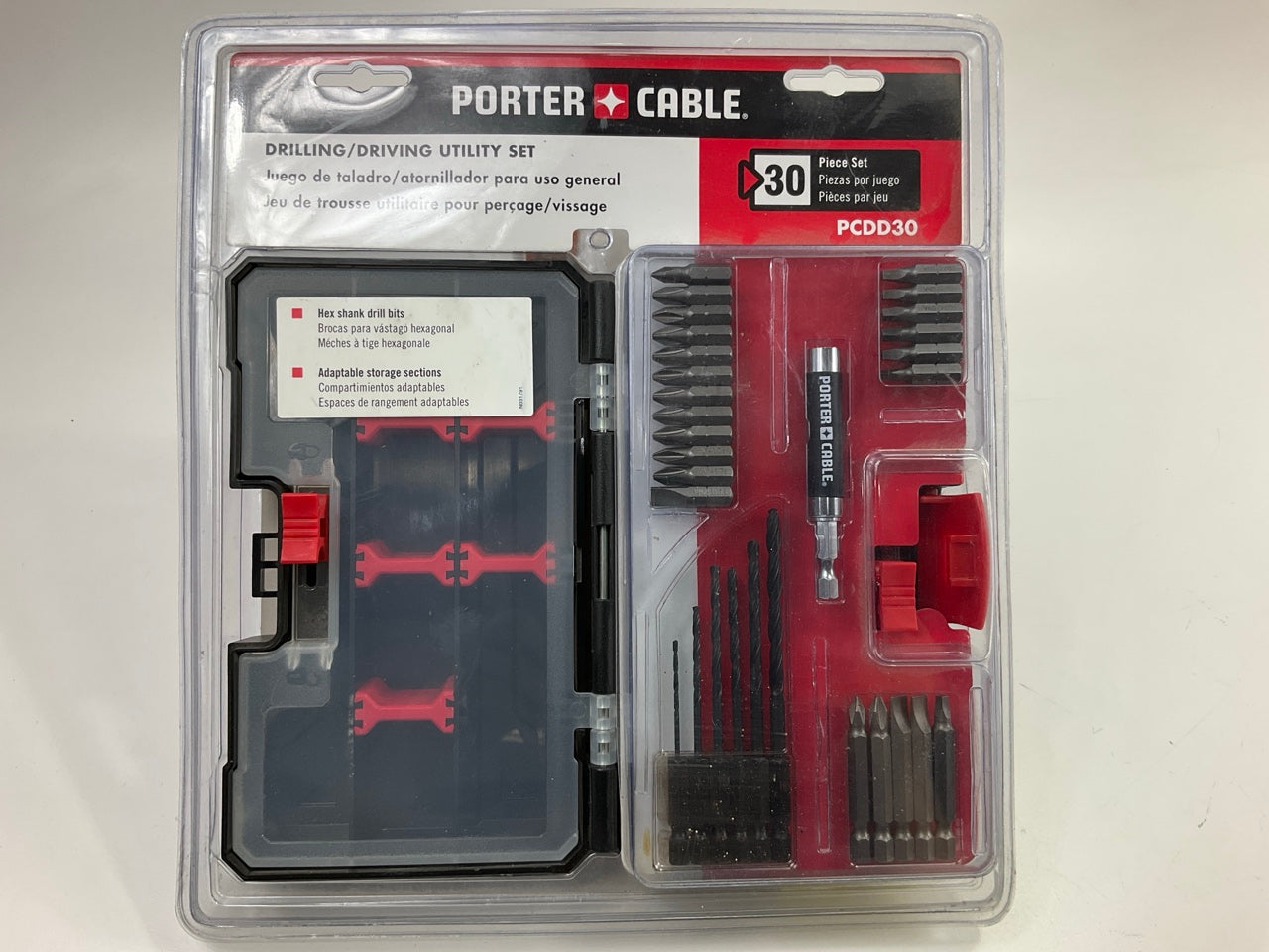 Porter Cable PCDD30 Drill Bit + Driver Tip Set