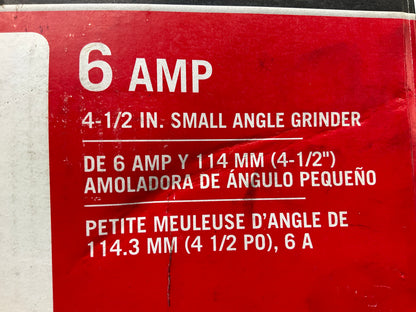 Porter Cable PCEG011 4.5'' Small Angle Grinder, 6 AMP