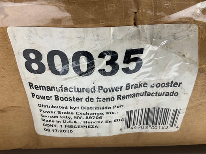 REMAN. Power Brake Exchange 80035 Power Brake Booster