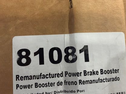 REMAN. Power Brake Exchange 81081 Brake Booster