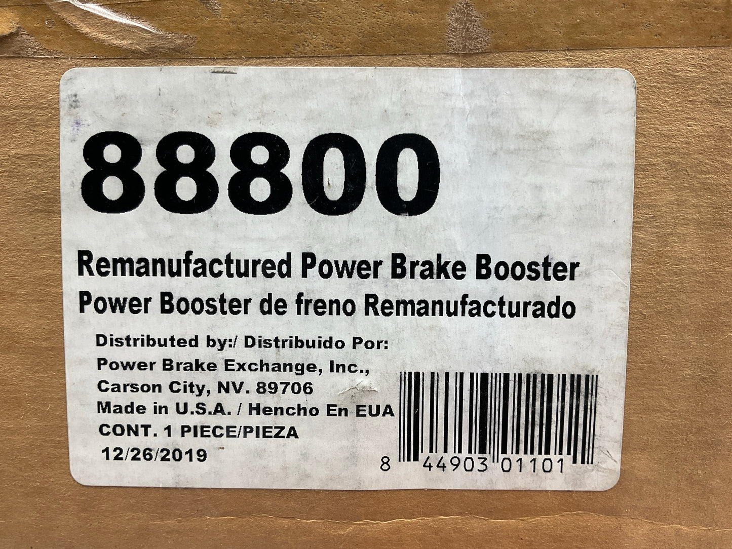REMAN. Power Brake Exchange 88800 Brake Booster For 1995-2001 Toyota Tacoma