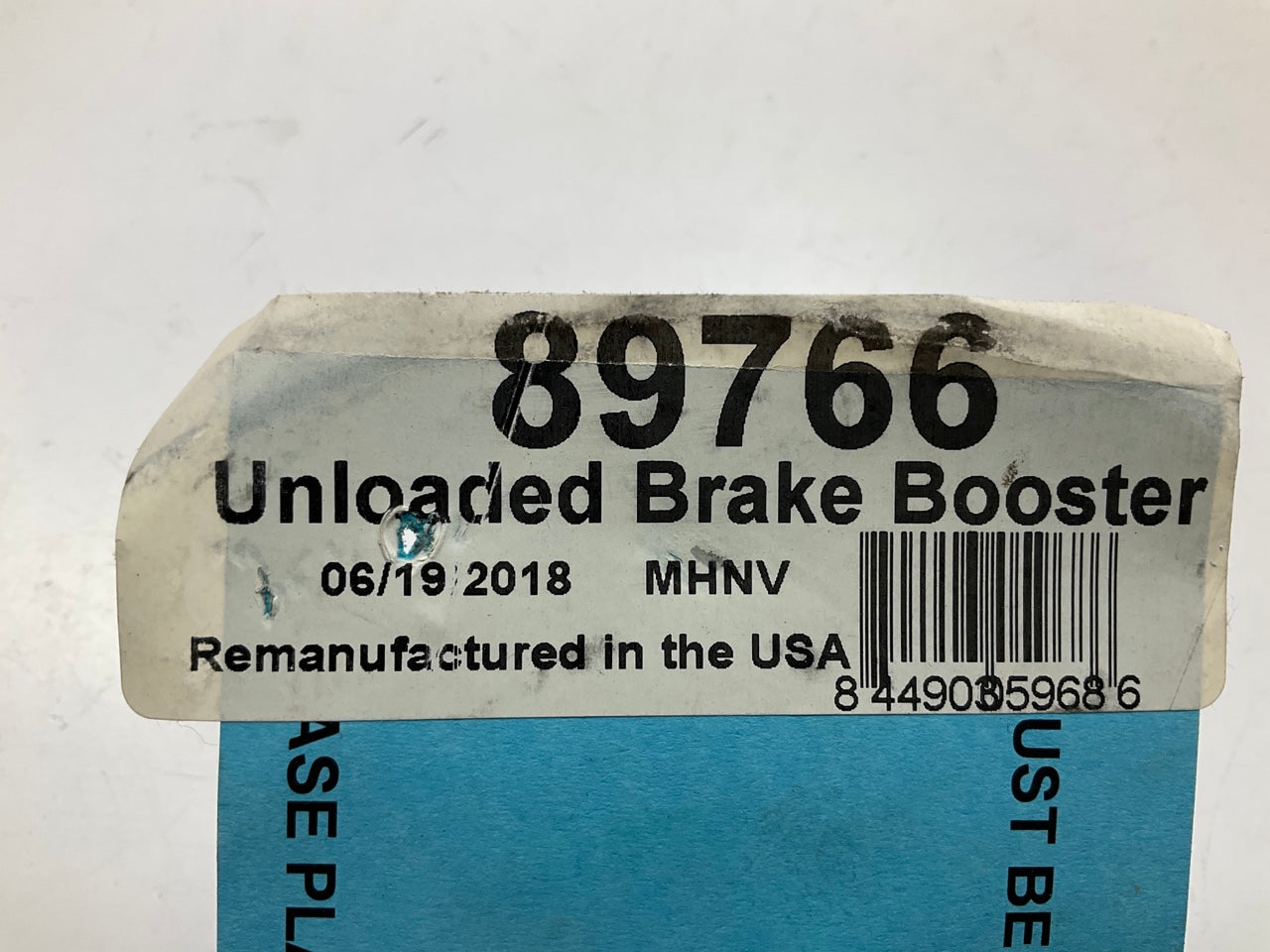 REMAN. Power Brake Exchange 89766 Brake Booster
