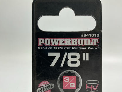 Powerbuilt 641010 3/8 Inch Drive, 7/8 Inch 12 Point Shallow Socket