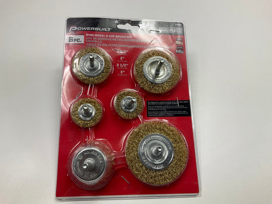 Powerbuilt 642485 6 Piece Wire Wheel Brush Set - Get Rid Of Rust & Clean Metal