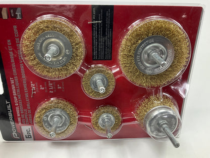 Powerbuilt 642485 6 Piece Wire Wheel Brush Set - Get Rid Of Rust & Clean Metal