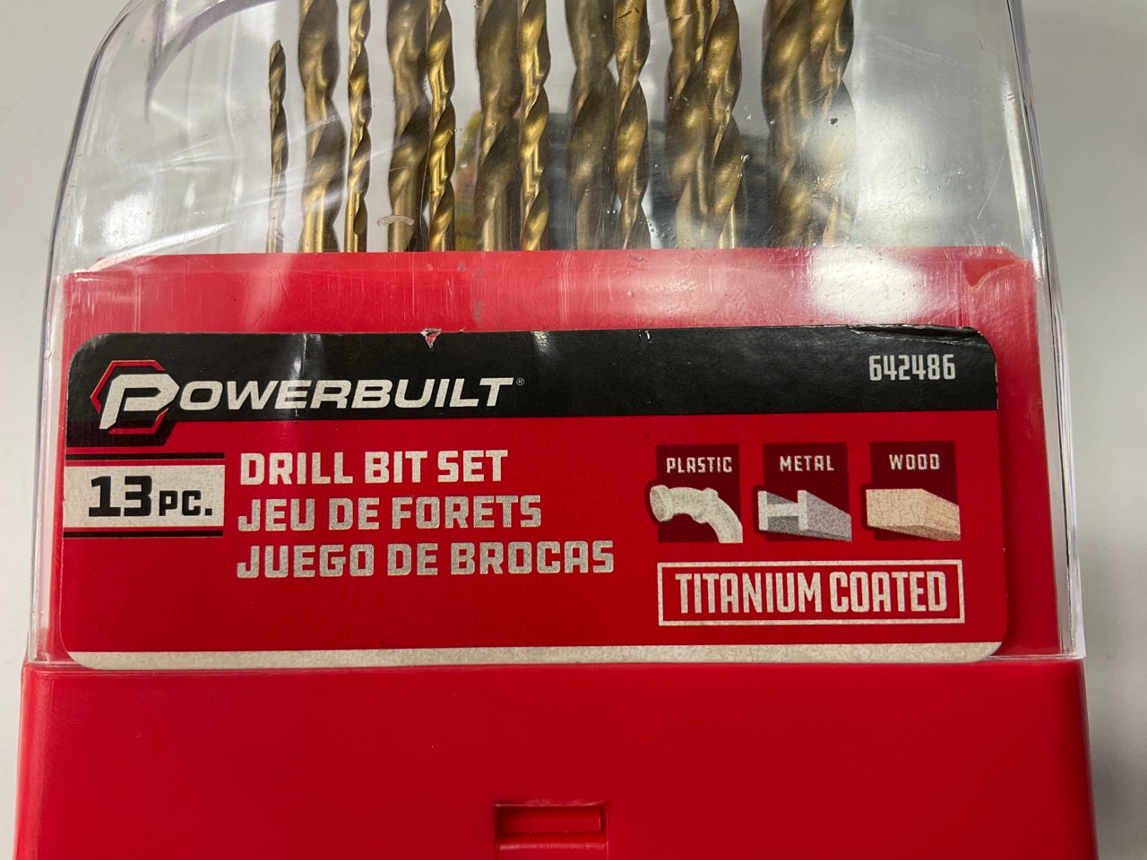 Powerbuilt 642486 13 Piece Titanium Coated Drill Bit Set