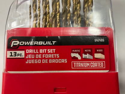 Powerbuilt 642486 13 Piece Titanium Coated Drill Bit Set