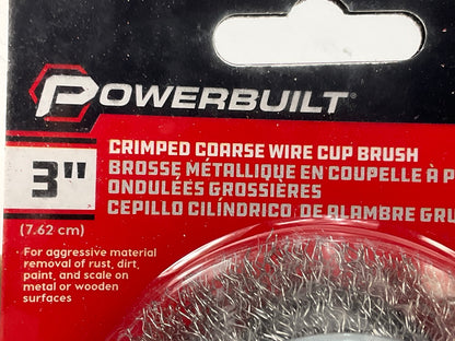 Powerbuilt 642488 3'' Steel Wire Cup Brush