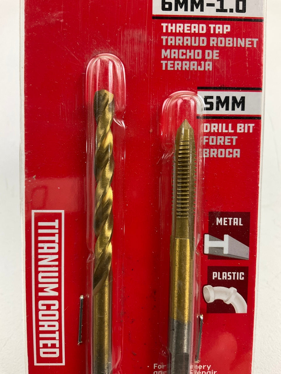 Powerbuilt 642489 6MM-1.0 Tap & 5.0Mm Drill Bit Set