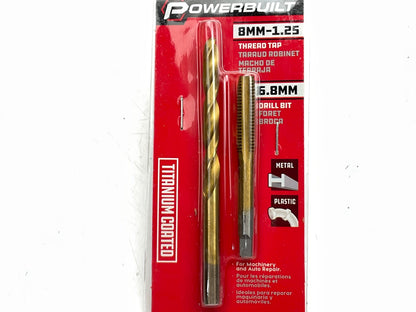 Powerbuilt 642490 8mm-1.25 Tap & 6.8mm Drill Bit