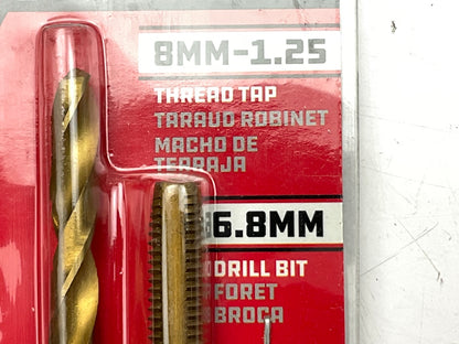 Powerbuilt 642490 8mm-1.25 Tap & 6.8mm Drill Bit