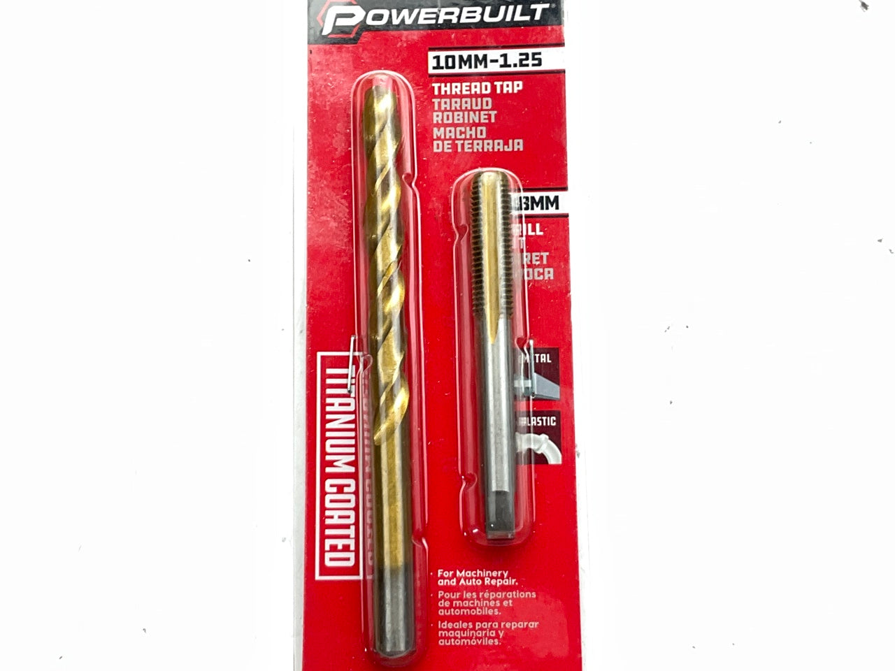 Powerbuilt 642491 10mm-1.25 Tap & 8.8mm Drill Bit