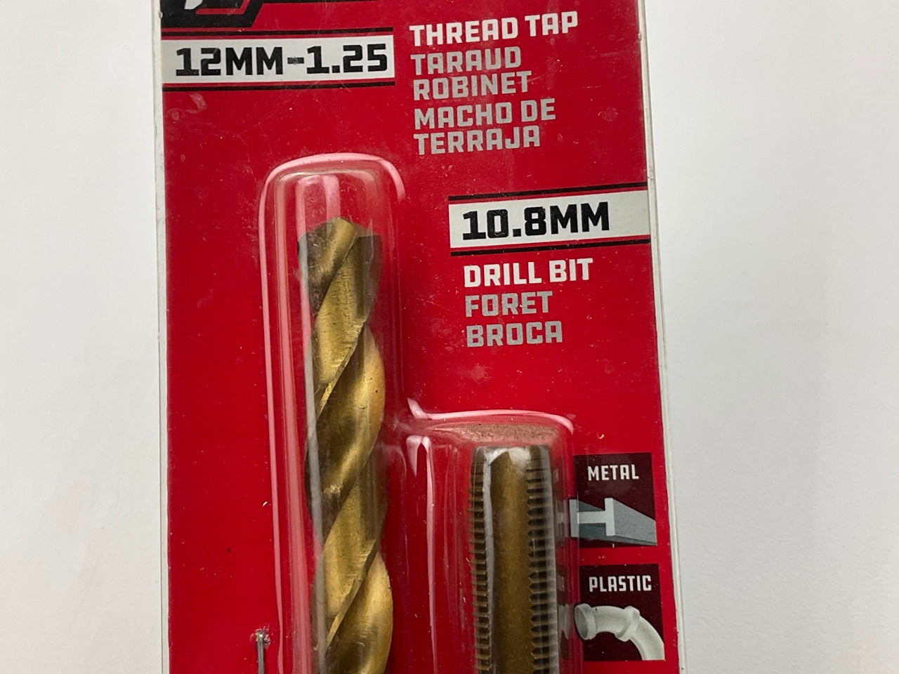 Powerbuilt 642492 12MM-1.25 Tap & 10.8MM Drill Bit Set