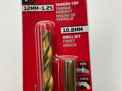 Powerbuilt 642492 12MM-1.25 Tap & 10.8MM Drill Bit Set
